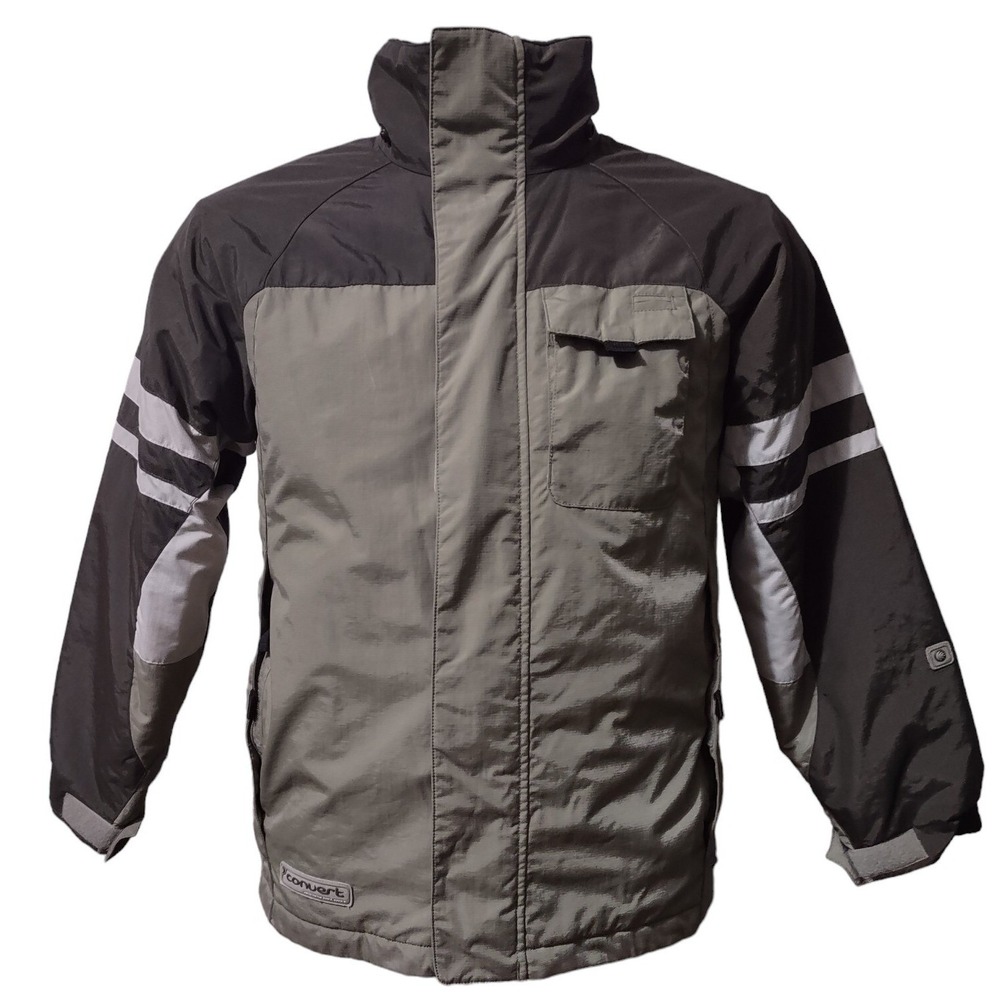 Columbia Jacket 14/16 Women Gorp Core Y2K Grey Black Ski Coat Retro Streetwear